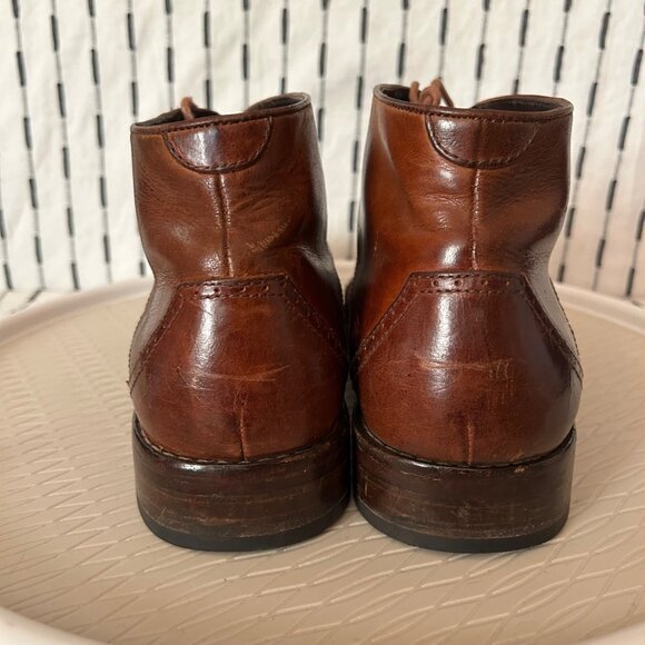 Wolverine 1000 Mile Wesley Wingtip Chukka Brown Boots Men Leather Steampunk 13D - Picture 4 of 10